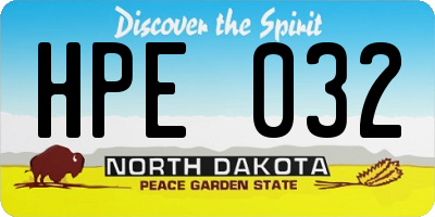ND license plate HPE032