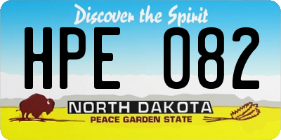 ND license plate HPE082