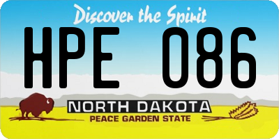 ND license plate HPE086