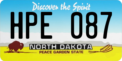 ND license plate HPE087