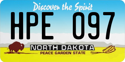 ND license plate HPE097