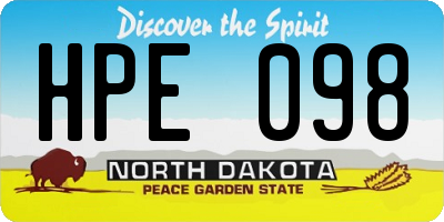 ND license plate HPE098