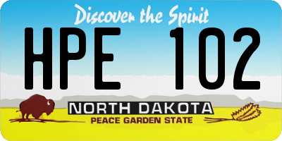 ND license plate HPE102