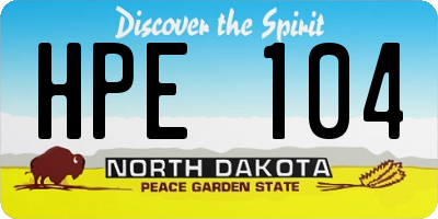 ND license plate HPE104