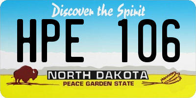 ND license plate HPE106
