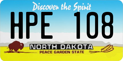ND license plate HPE108