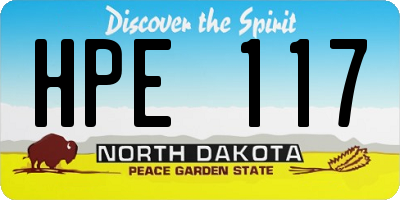 ND license plate HPE117