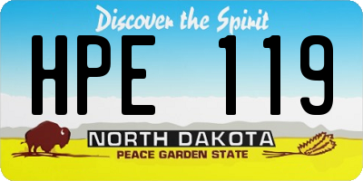 ND license plate HPE119