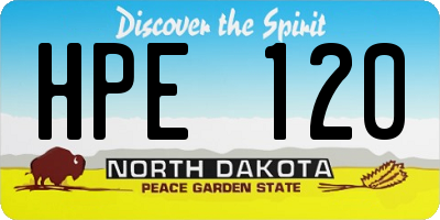 ND license plate HPE120