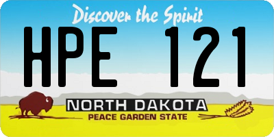 ND license plate HPE121