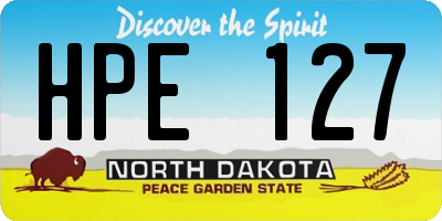 ND license plate HPE127