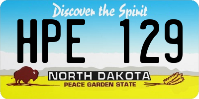 ND license plate HPE129