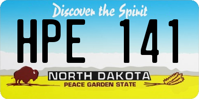 ND license plate HPE141
