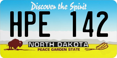 ND license plate HPE142