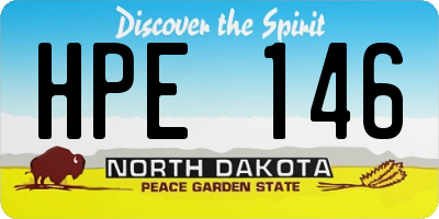 ND license plate HPE146