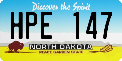 ND license plate HPE147