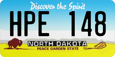 ND license plate HPE148