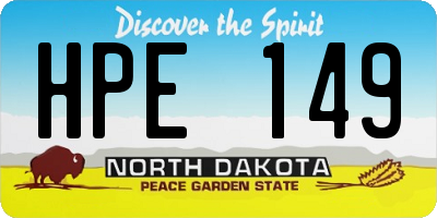 ND license plate HPE149