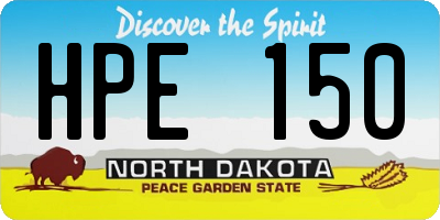 ND license plate HPE150