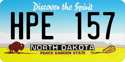 ND license plate HPE157
