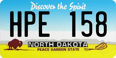 ND license plate HPE158