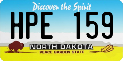 ND license plate HPE159