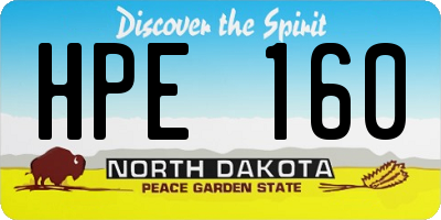 ND license plate HPE160