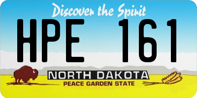 ND license plate HPE161