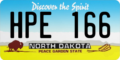 ND license plate HPE166