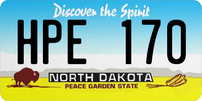 ND license plate HPE170