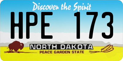 ND license plate HPE173