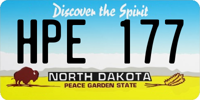 ND license plate HPE177