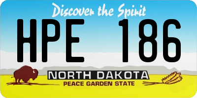 ND license plate HPE186