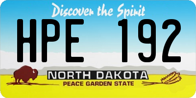 ND license plate HPE192