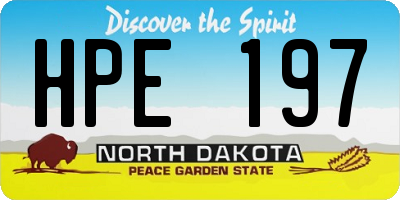 ND license plate HPE197