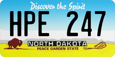 ND license plate HPE247