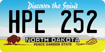 ND license plate HPE252