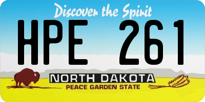 ND license plate HPE261