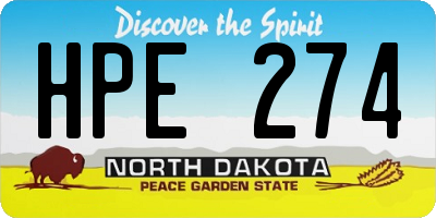 ND license plate HPE274