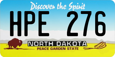 ND license plate HPE276
