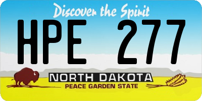 ND license plate HPE277