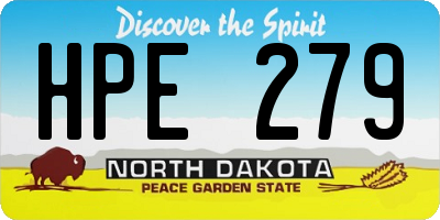 ND license plate HPE279