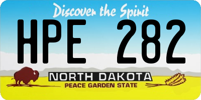 ND license plate HPE282