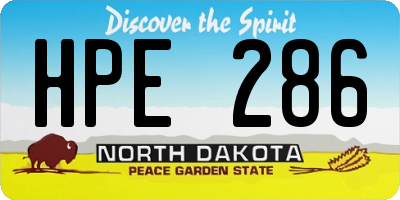 ND license plate HPE286