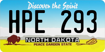 ND license plate HPE293