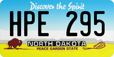 ND license plate HPE295