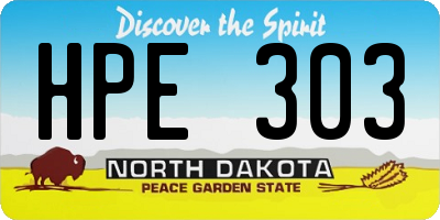 ND license plate HPE303