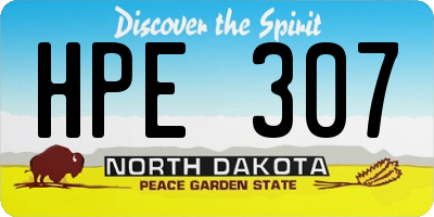 ND license plate HPE307