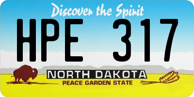 ND license plate HPE317