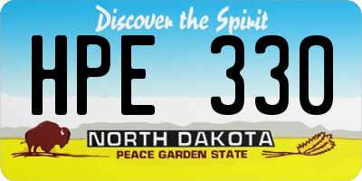 ND license plate HPE330